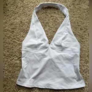 Free People White Halter Bra Top